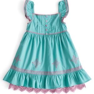 EUC Matilda Jane Turquoise Needle and Thread Dress